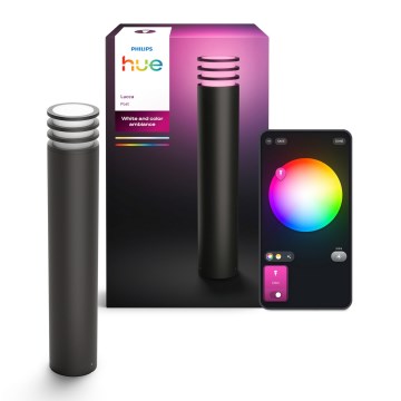 Philips - LED RGB stmievateľné vonkajšie svietidlo Hue LUCCA 1xE27/8,1W/230V 77 cm 1000-20000K IP44