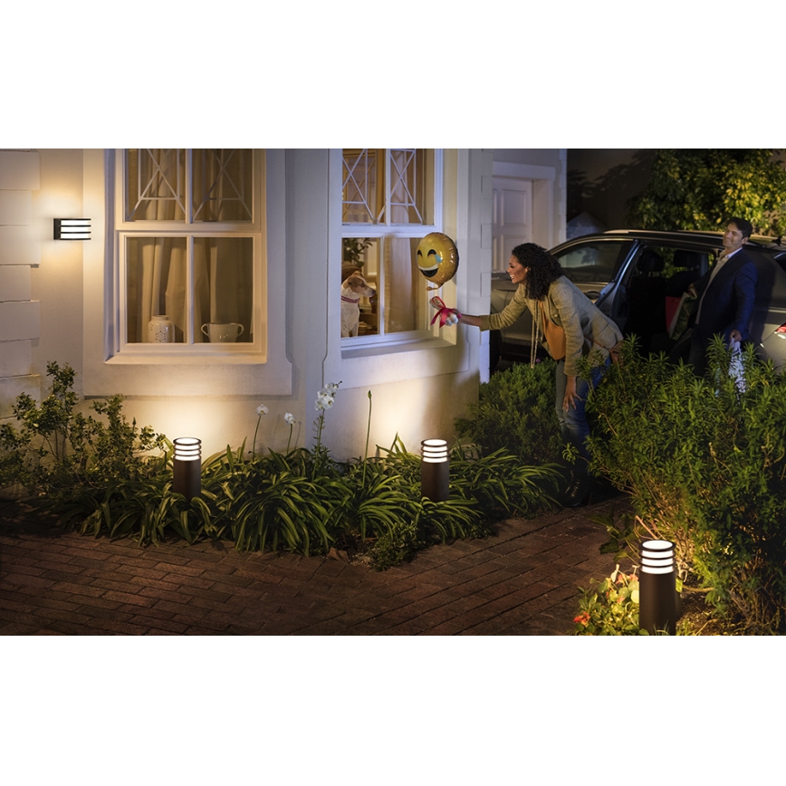 Philips - LED RGB stmievateľné vonkajšie svietidlo Hue LUCCA 1xE27/8,1W/230V 25 cm 1000-20000K IP44