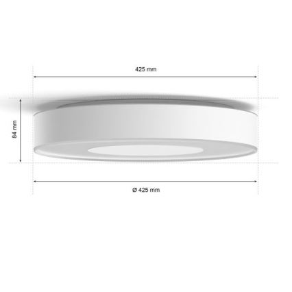 Philips - LED RGB Stmievateľné stropné svietidlo Hue INFUSE LED/52,5W/230V 2000-6500K pr. 425 mm biela