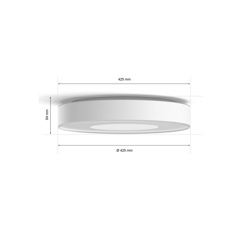Philips - LED RGB Stmievateľné stropné svietidlo Hue INFUSE LED/52,5W/230V 2000-6500K pr. 425 mm biela