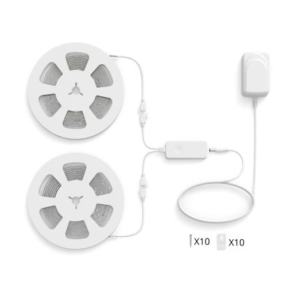 Philips - LED RGBIC Stmievateľný pás SMART STRIP 2x5m LED/21W/230V 2700-6500K Wi-Fi
