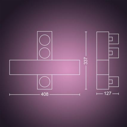 Philips - LED RGBW Stmievateľné bodové svietidlo Hue CENTRIS LED/25W/230V + 3xGU10/5,7W