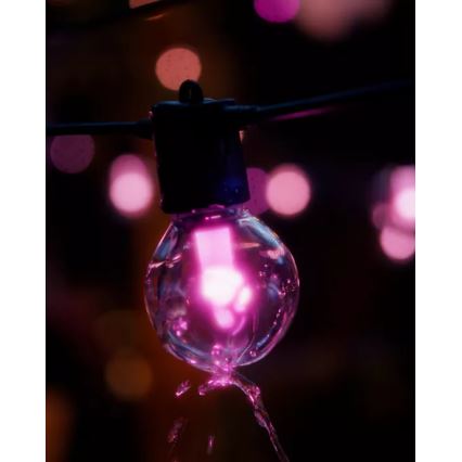 Philips - LED RGBW predlžovací stmievateľný vonkajší svetelný reťazec Hue FESTAVIA 20xLED 14m IP65