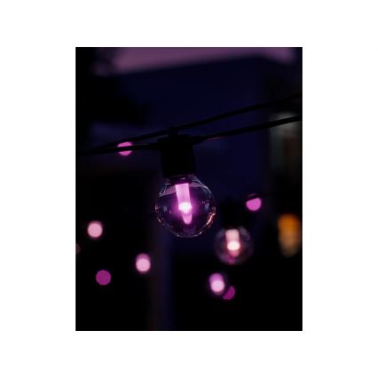 Philips - LED RGBW Predlžovací stmievateľný vonkajší svetelný reťaz Hue FESTAVIA 10xLED 7m IP65