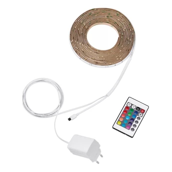 Philips - LED RGBW stlmiteľný pásik 5m LED/12W/230V + diaľkové ovládanie