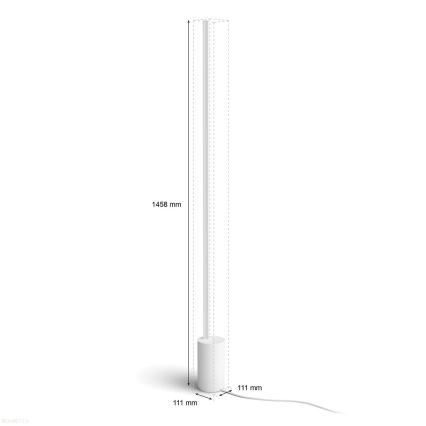 Philips - LED RGBW Stmievateľná stojacia lampa Hue SIGNE LED/29W/230V 2000-6500K biela