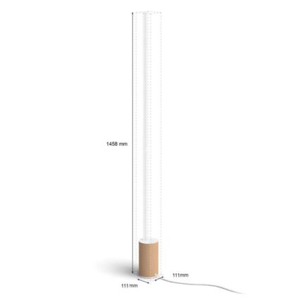 Philips - LED RGBW Stmievateľná stojacia lampa Hue SIGNE LED/29W/230V 2000-6500K béžová