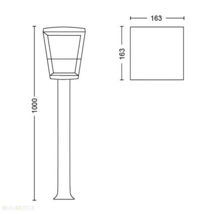 Philips 17442/30/P7 - LED RGB Vonkajšia lampa HUE ECONIC LED/15W/230V IP44
