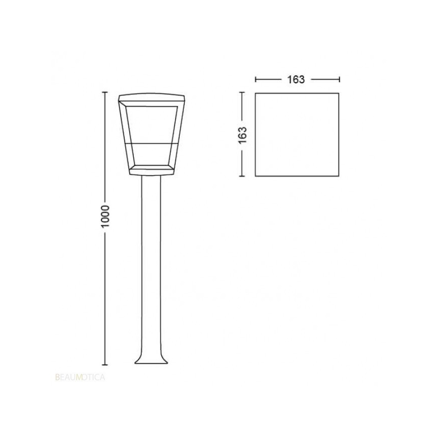 Philips 17442/30/P7 - LED RGB Vonkajšia lampa HUE ECONIC LED/15W/230V IP44