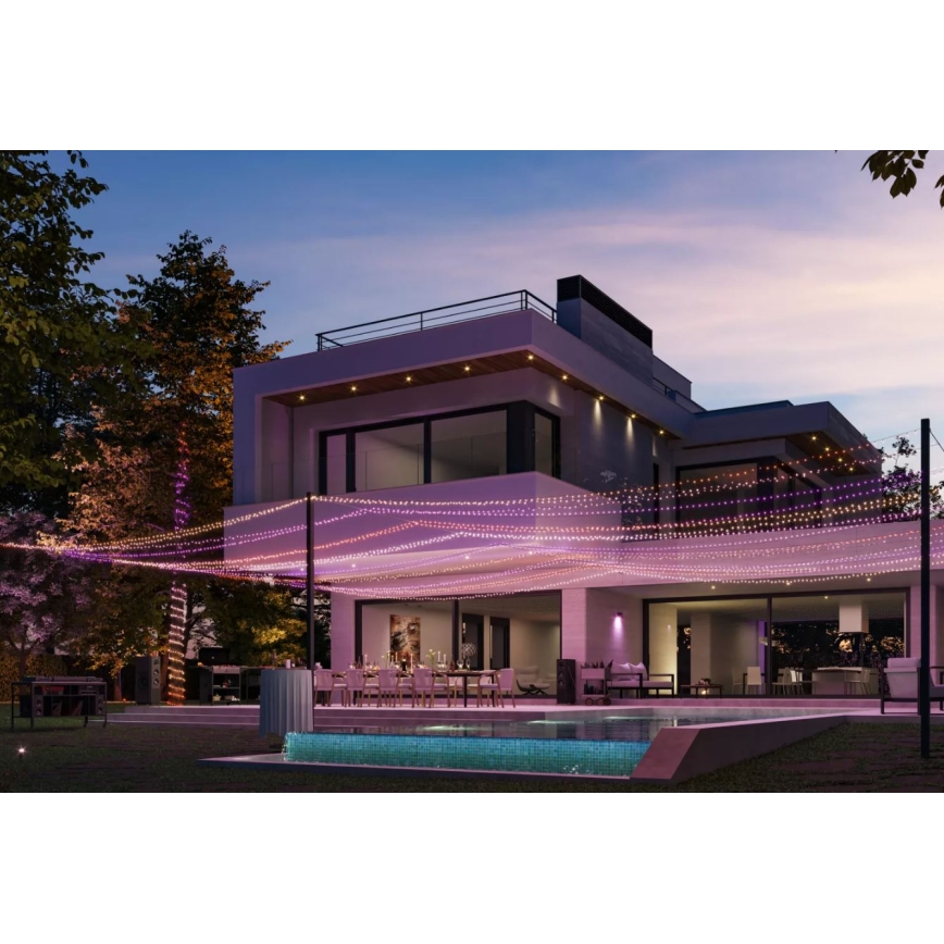 Philips - stmievateľný vonkajší LED reťaz RGBW HUE WHITE AND COLOR AMBIANCE 500xLED 44,4 m 2000-6500K IP54