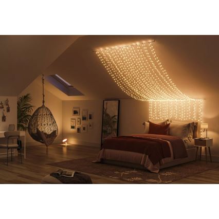Philips - stmievateľný vonkajší LED reťaz RGBW HUE WHITE AND COLOR AMBIANCE 500xLED 44,4 m 2000-6500K IP54