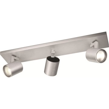 Philips - LED RGBW Stmievateľné bodové svietidlo 3xGU10/6W/230V matný chróm + diaľkové ovládanie