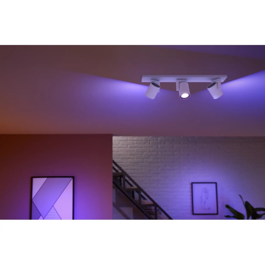 Philips - LED RGBW Stmievateľné bodové svietidlo Hue ARGENTA 3xGU10/4,2W/230V 2000-6500K