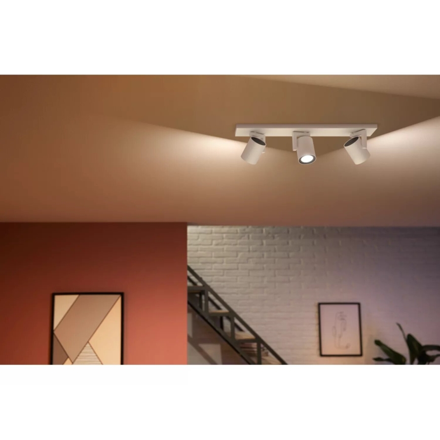 Philips - LED RGBW Stmievateľné bodové svietidlo Hue ARGENTA 3xGU10/4,2W/230V 2000-6500K