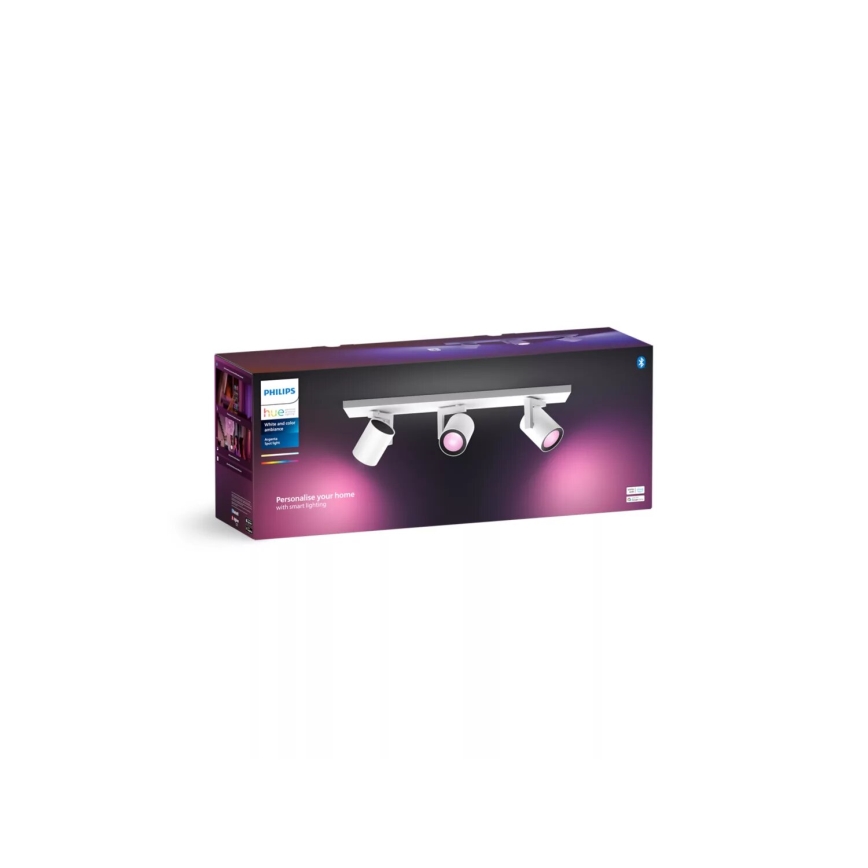 Philips - LED RGBW Stmievateľné bodové svietidlo Hue ARGENTA 3xGU10/4,2W/230V 2000-6500K