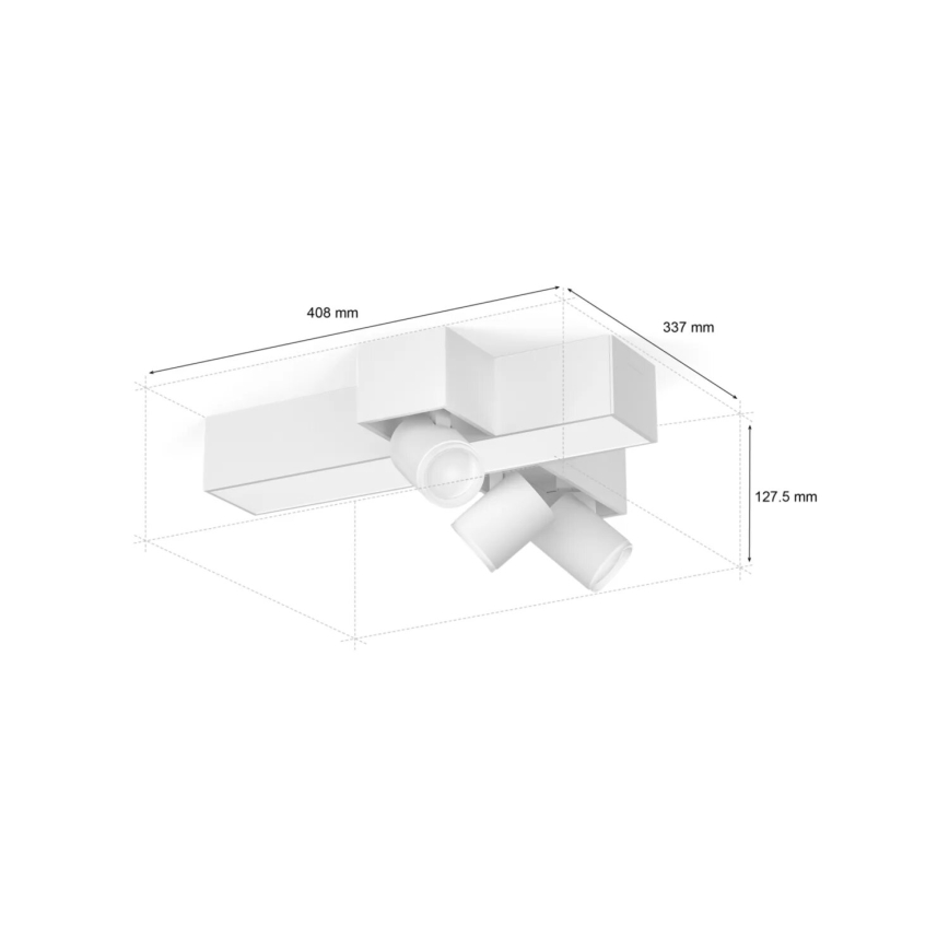 Philips - LED RGBW Stmievateľné bodové svietidlo Hue CENTRIS 3xGU10/4,2W/230V + LED/11W 2000-6500K