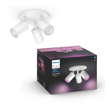 Philips - LED RGBW Stmievateľné bodové svietidlo Hue FUGATO 3xGU10/5,7W/230V