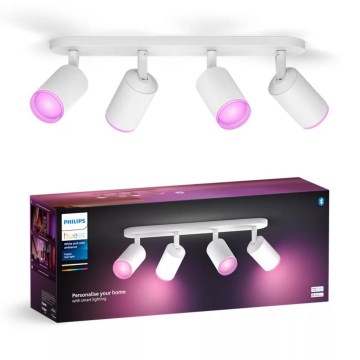 Philips - LED RGBW Stmievateľné bodové svietidlo Hue FUGATO 4xGU10/4,2W/230V 2000-6500K biela