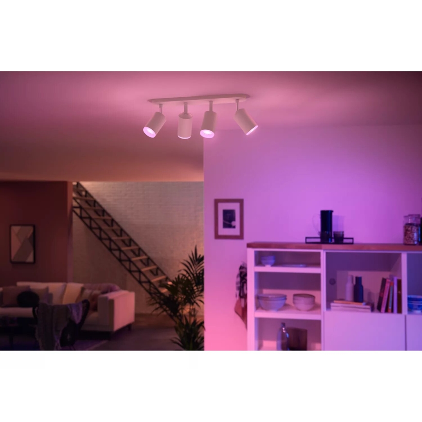 Philips - LED RGBW Stmievateľné bodové svietidlo Hue FUGATO 4xGU10/4,2W/230V 2000-6500K biela