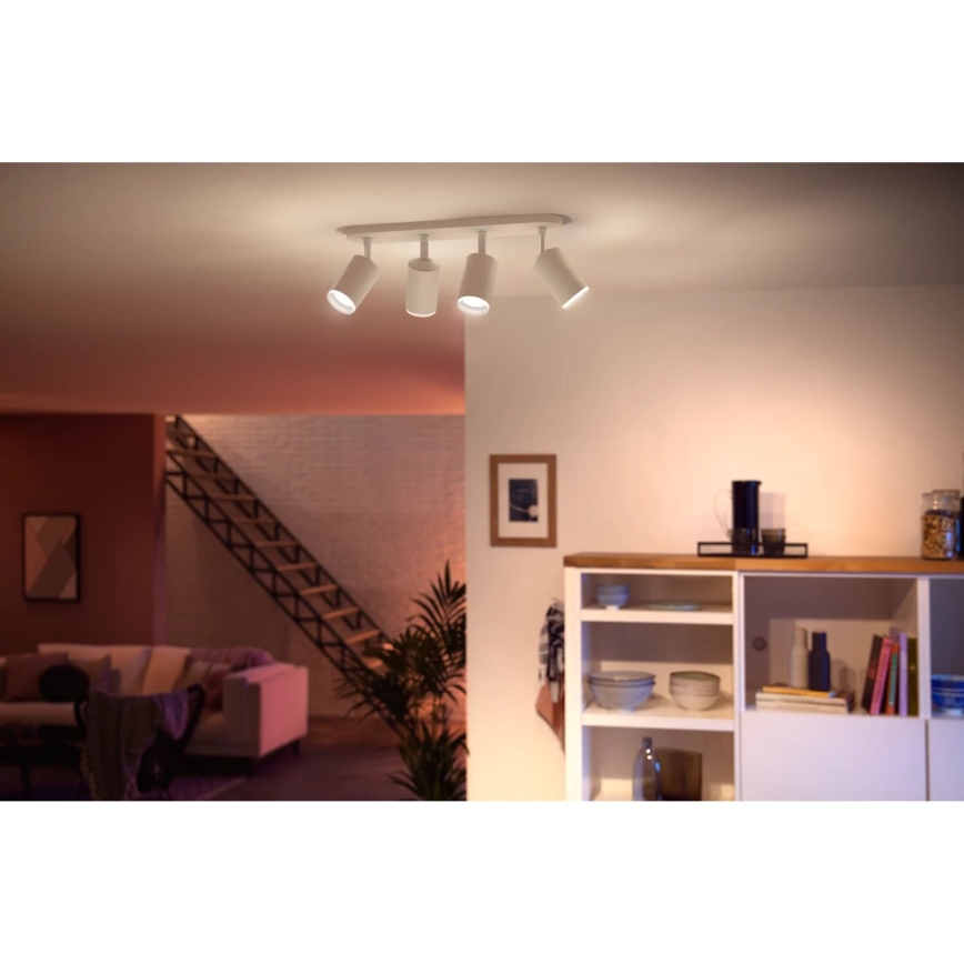 Philips - LED RGBW Stmievateľné bodové svietidlo Hue FUGATO 4xGU10/4,2W/230V 2000-6500K biela