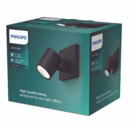 Philips - LED RGBW stmievateľné bodové svietidlo RUNNER 1xGU10/6,5W/230V 2700-6500K čierne