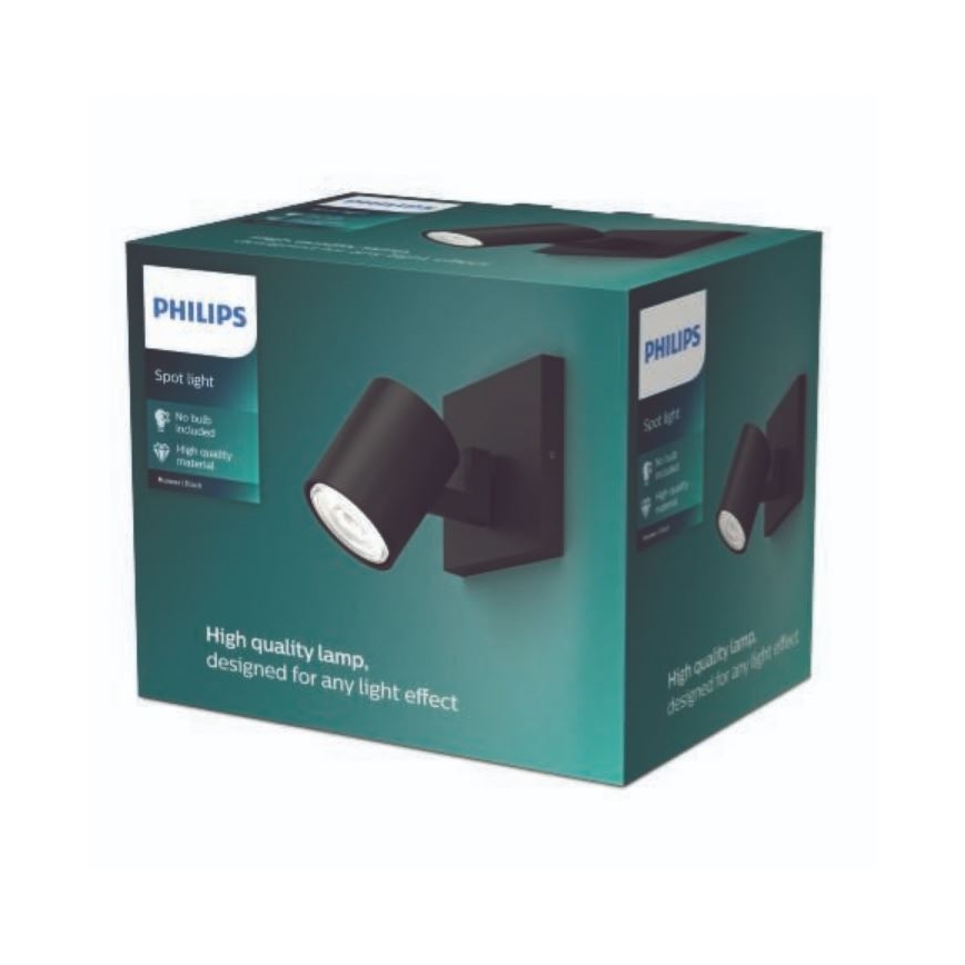 Philips - LED RGBW stmievateľné bodové svietidlo RUNNER 1xGU10/6,5W/230V 2700-6500K čierne