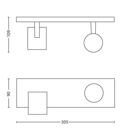 Philips - LED RGBW Stmievateľné bodové svietidlo RUNNER 2xGU10/6,5W/230V 2700-6500K biela
