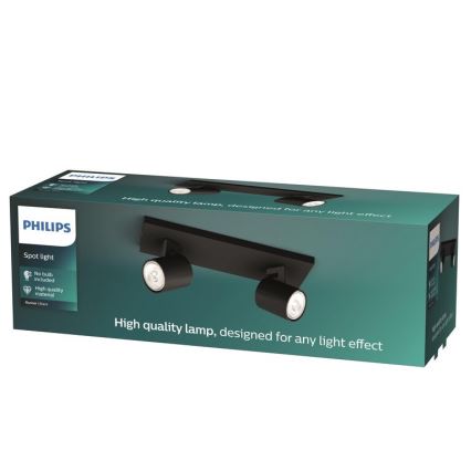 Philips - LED RGBW Stmievateľné bodové svietidlo RUNNER 2xGU10/6,5W/230V 2700-6500K čierna