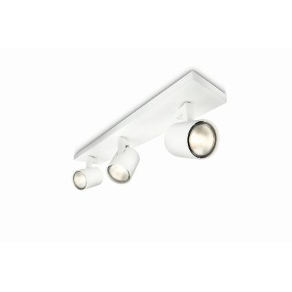 Philips - LED RGBW stmievateľné bodové svietidlo RUNNER 3xGU10/6,5W/230V 2700-6500K biela