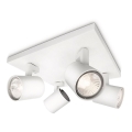 Philips - LED RGBW Stmievateľné bodové svietidlo RUNNER 4xGU10/6,5W/230V 2700-6500K biela