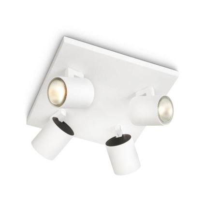 Philips - LED RGBW Stmievateľné bodové svietidlo RUNNER 4xGU10/6,5W/230V 2700-6500K biela