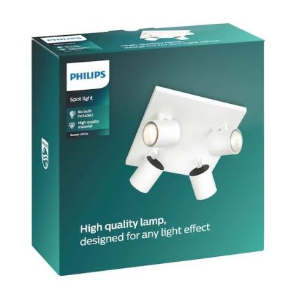 Philips - LED RGBW Stmievateľné bodové svietidlo RUNNER 4xGU10/6,5W/230V 2700-6500K biela