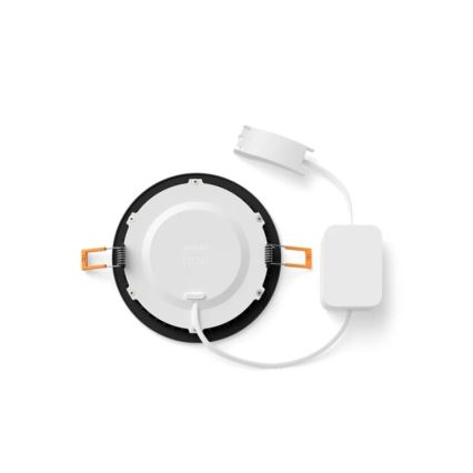 Philips - LED RGBW stmievateľné kúpeľňové podhľadové svietidlo Hue SLIM LED/12W/230V 1000-20000K čierna IP44