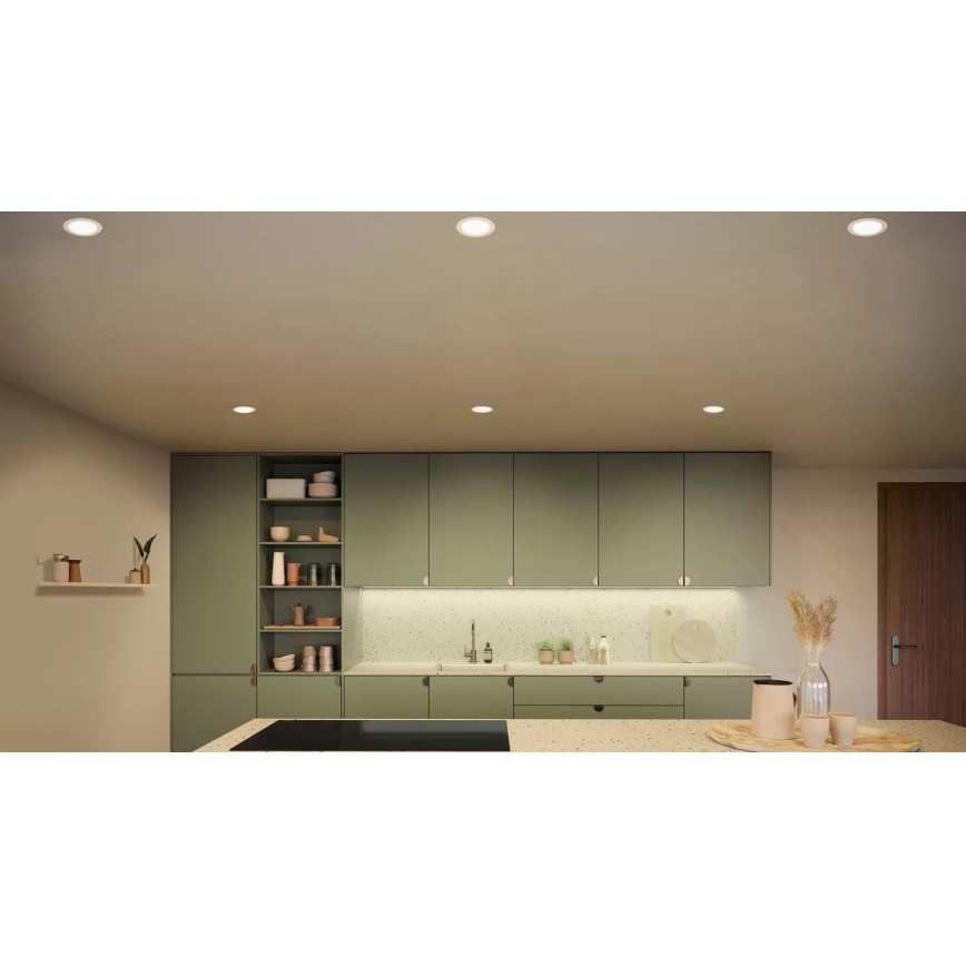 Philips - LED RGBW Stmievateľné kúpeľňové podhľadové svietidlo Hue SLIM LED/12W/230V IP44 2200-6500K