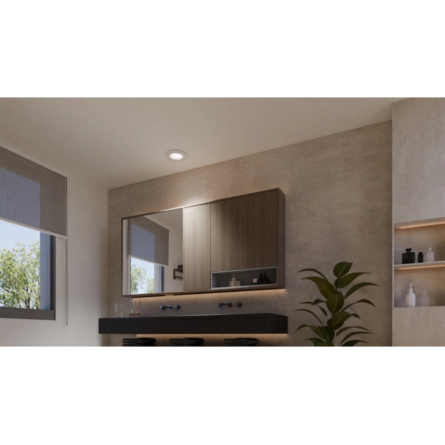 Philips - LED RGBW Stmievateľné kúpeľňové podhľadové svietidlo Hue SLIM LED/8,3W/230V 2000-6500K IP44 biela