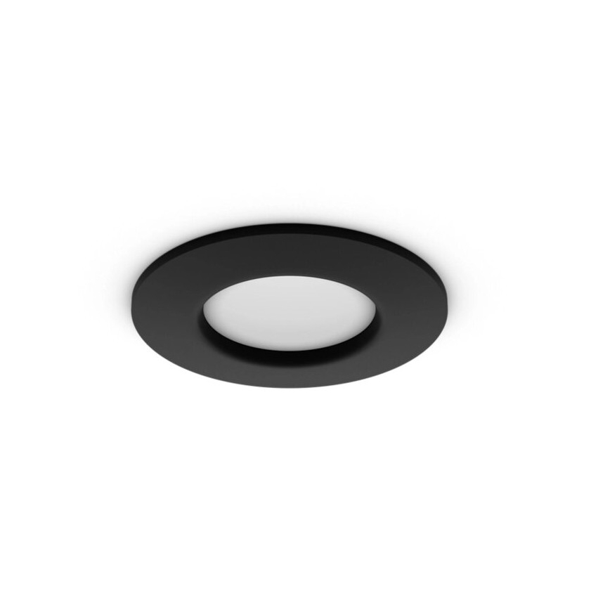 Philips - LED RGBW Stmievateľné kúpeľňové podhľadové svietidlo Hue SLIM LED/8,3W/230V 2000-6500K IP44 čierna