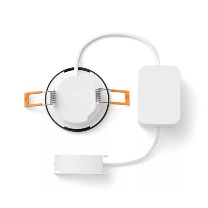 Philips - LED RGBW Stmievateľné kúpeľňové podhľadové svietidlo Hue SLIM LED/8,3W/230V 2000-6500K IP44 čierna