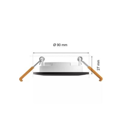 Philips - LED RGBW Stmievateľné kúpeľňové podhľadové svietidlo Hue SLIM LED/8,3W/230V 2000-6500K IP44 čierna
