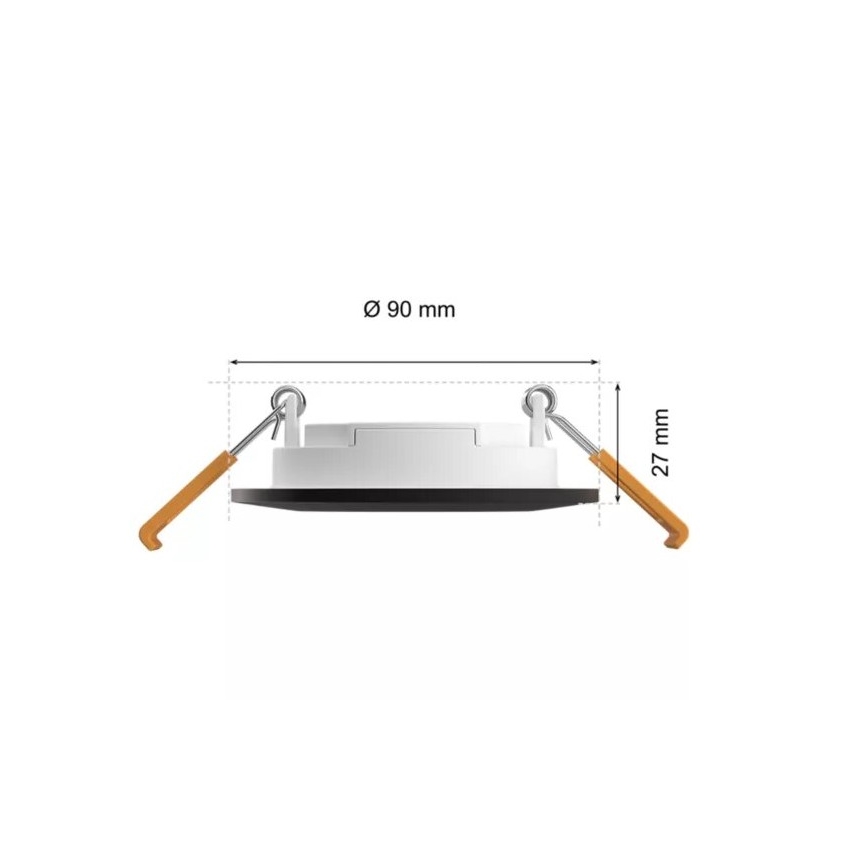 Philips - LED RGBW Stmievateľné kúpeľňové podhľadové svietidlo Hue SLIM LED/8,3W/230V 2000-6500K IP44 čierna