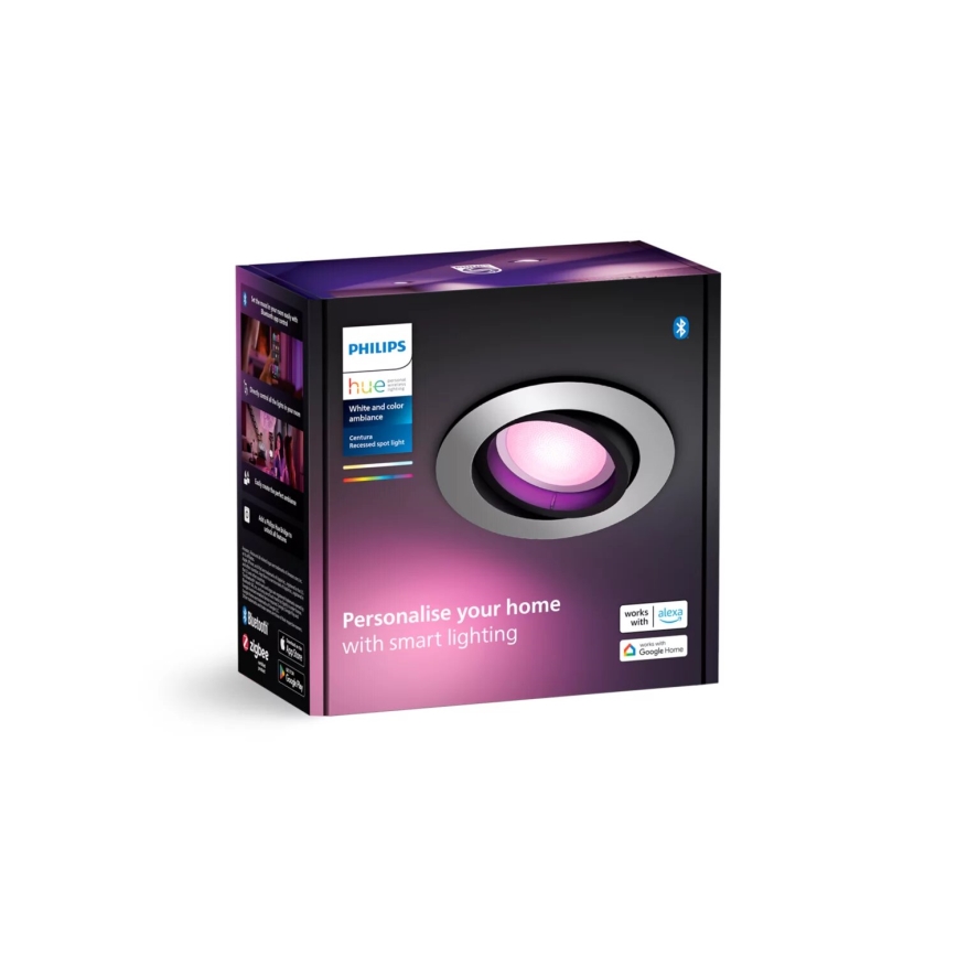 Philips - LED RGBW Stmievateľné podhľadové svietidlo Hue CENTURA 1xGU10/4,2W/230V 2000-6500K