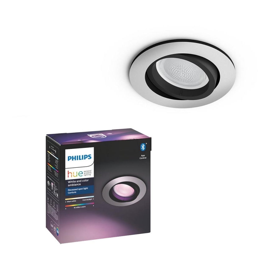 Philips - LED RGBW Stmievateľné podhľadové svietidlo Hue CENTURA 1xGU10/5,7W/230V