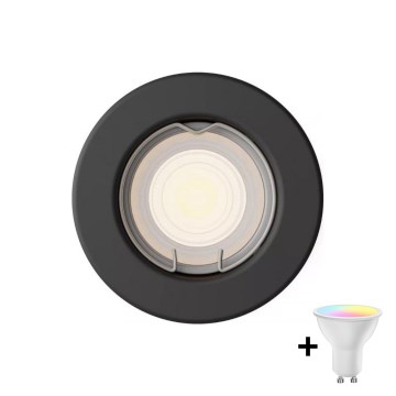 Philips - LED RGBW stmievateľné podhľadové svietidlo PERIDOT 1xGU10/6,5W/230V 2700-6500K čierna