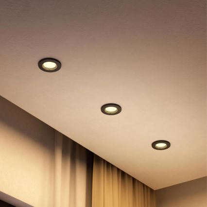 Philips - LED RGBW stmievateľné podhľadové svietidlo PERIDOT 1xGU10/6,5W/230V 2700-6500K čierna