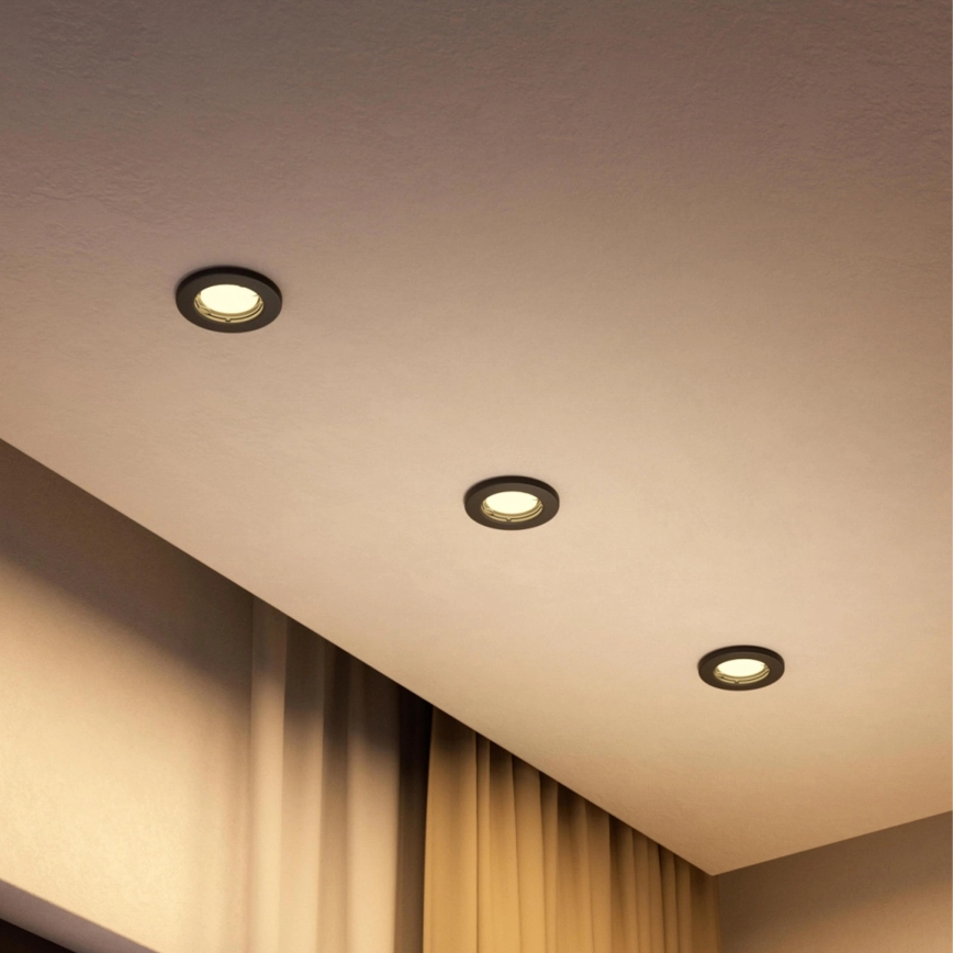 Philips - LED RGBW stmievateľné podhľadové svietidlo PERIDOT 1xGU10/6,5W/230V 2700-6500K čierna