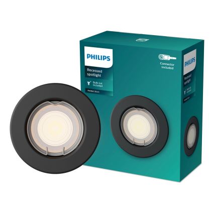 Philips - LED RGBW stmievateľné podhľadové svietidlo PERIDOT 1xGU10/6,5W/230V 2700-6500K čierna