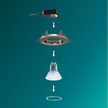 Philips - LED RGBW stmievateľné zápustné stropné svietidlo PERIDOT 1xGU10/6,5W/230V 2700-6500K strieborné