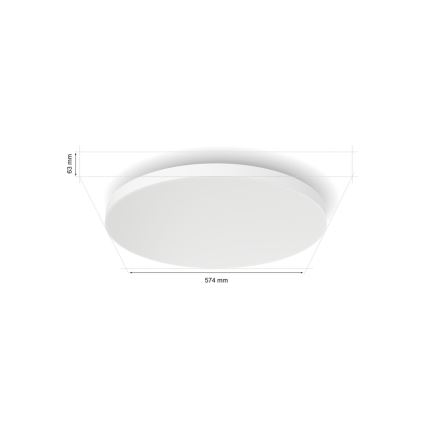 Philips - LED RGBW Stmievateľné stropné svietidlo Hue DATURA LED/67W/230V 2000-6500K