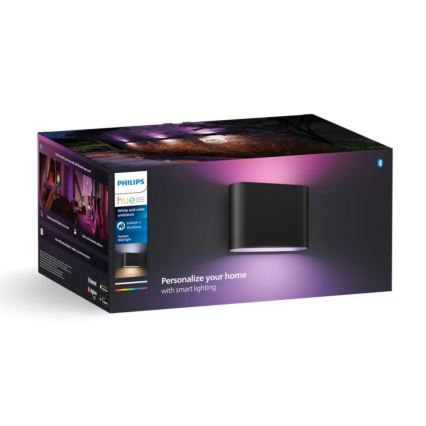 Philips - LED RGBW Stmievateľné vonkajšie nástenné svietidlo Hue DYMERA 2xLED/10,2W/230V 2000-6500K IP44