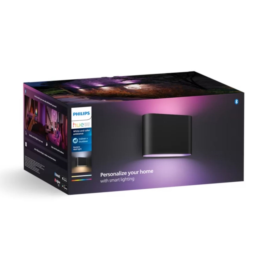 Philips - LED RGBW Stmievateľné vonkajšie nástenné svietidlo Hue DYMERA 2xLED/10,2W/230V 2000-6500K IP44