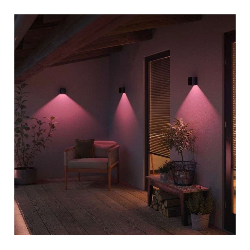 Philips - LED RGBW Stmievateľné vonkajšie nástenné svietidlo Hue RESONATE LED/8W/230V 2000–6500K IP44